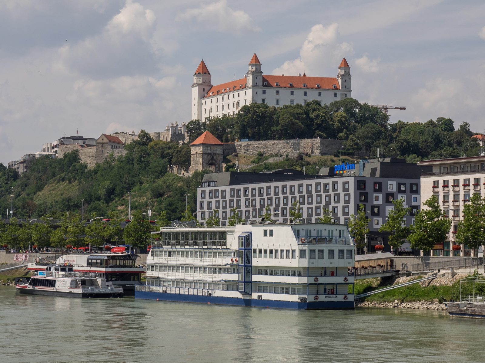 Bratislava Castle above the Danube River