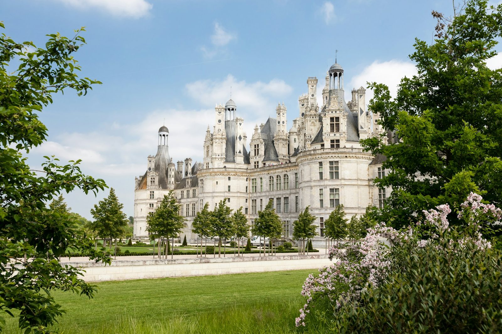 A Loire Valley château among spring trees
